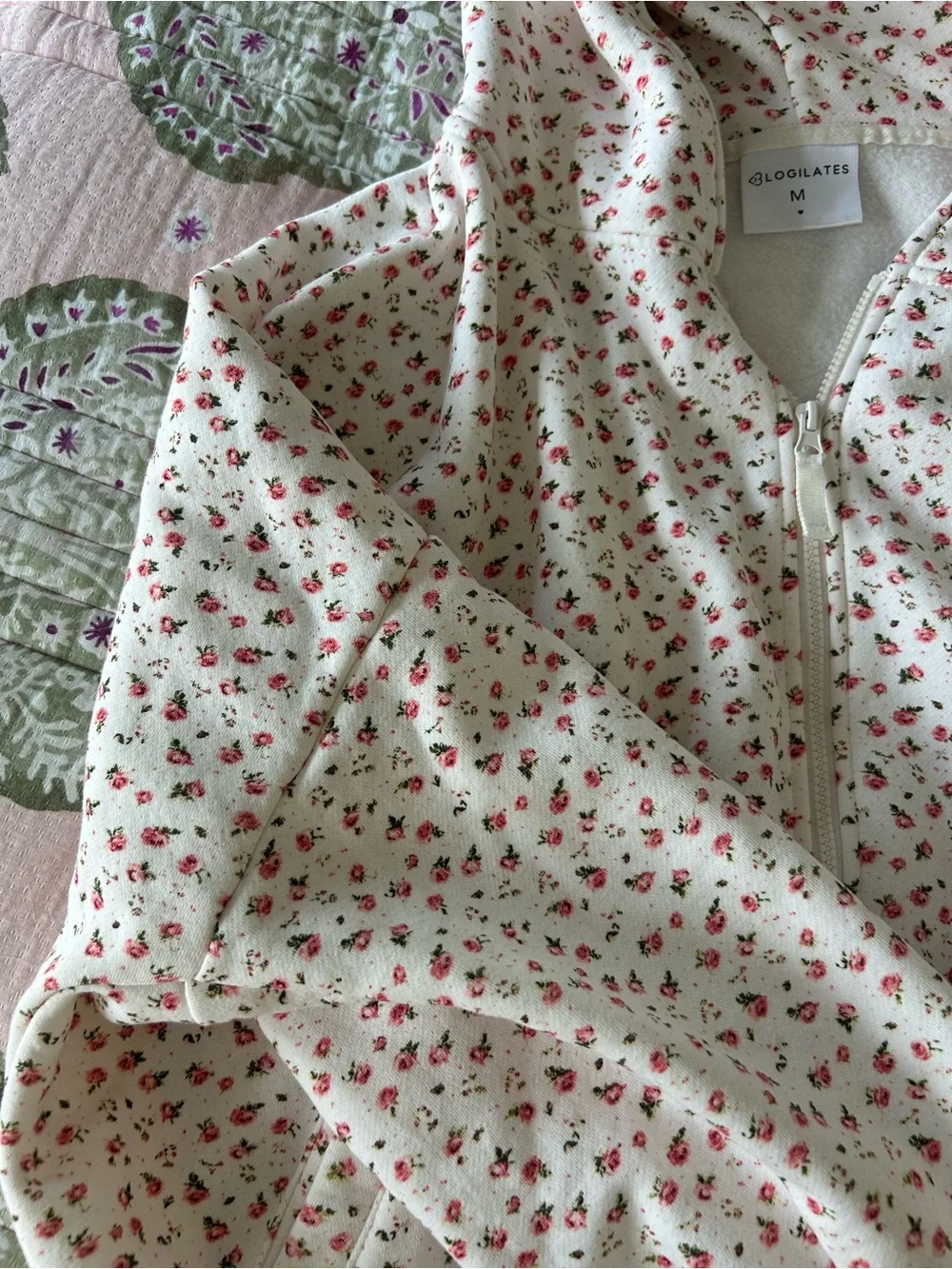 Blogilates Floral Zip Hoodie - Pink Floral - Picture 6 of 6